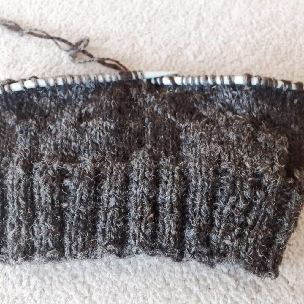 Black Silver and Black Skein- Giftset Star Hat (hand spun wool)